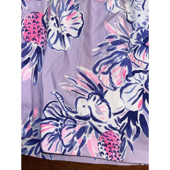 Lilly Pulitzer Devyn Dress Size 4 Trunks In The Air Light Lilac Verbena - Picture 2 of 6